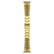 For Apple Watch 46mm / 49mm / 45mm / 44mm Quick Release Five-bead Metal Watch Band(Gold)