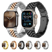 For Apple Watch 46mm / 49mm / 45mm / 44mm Quick Release Five-bead Metal Watch Band(Silver)