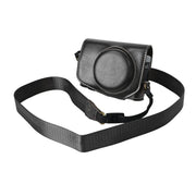For Canon G7 X Mark III / G7X3 Retro Pull Up Leather Full Body Camera Case Bag with Strap(Black)