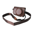 For Canon G7 X Mark III / G7X3 Retro Pull Up Leather Full Body Camera Case Bag with Strap(Coffee) - free shipping - PMC TechLife - Order now!