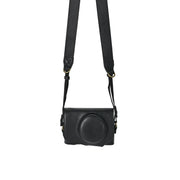 For Canon PowerShot SX740 HS Retro Pull Up Leather Full Body Camera Case Bag with Strap(Black)