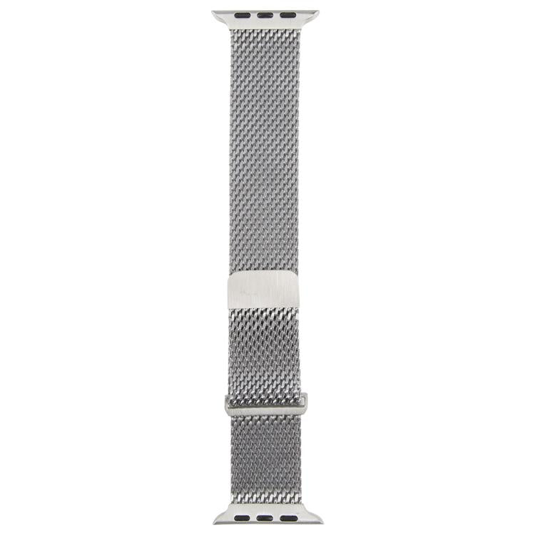 For Apple Watch 42mm / 41mm / 40mm / 38mm Double-section Magnetic Milanese Steel Watch Band(Silver)