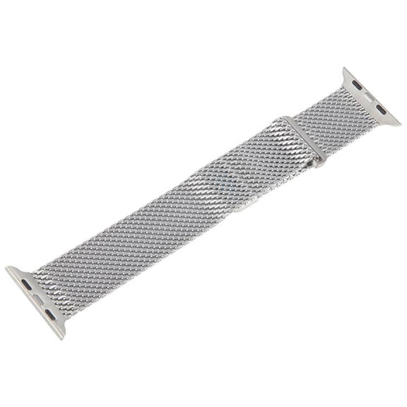For Apple Watch 42mm / 41mm / 40mm / 38mm Double-section Magnetic Milanese Steel Watch Band(Silver)