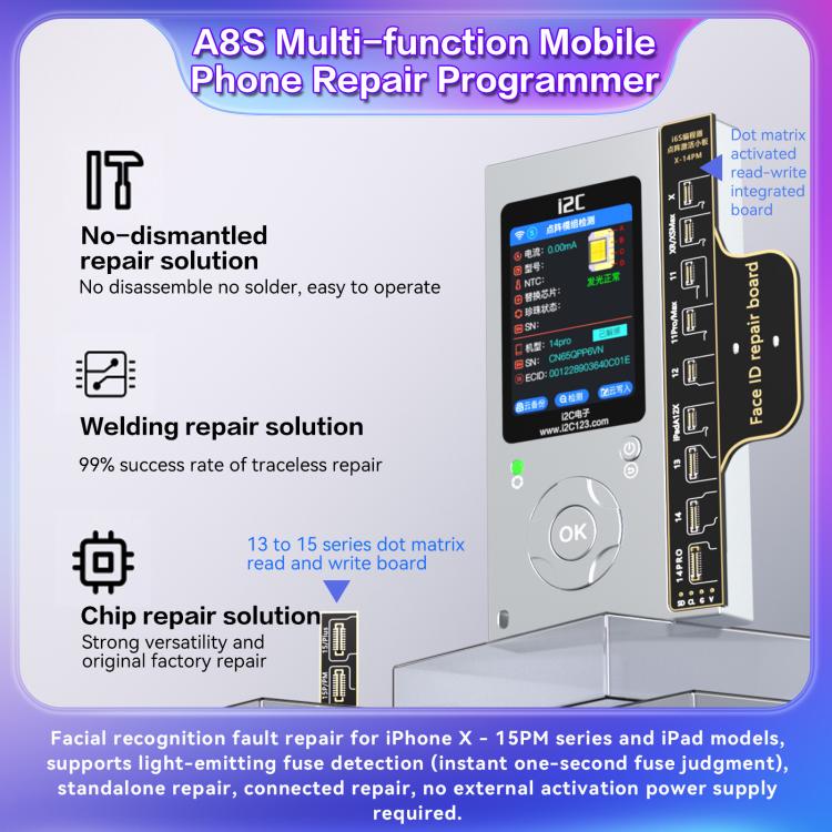 i2C A8S Multi-function Phone Repair Programmer, Model:Host
