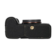 For Sony ILCE-7CM2 / Alpha 7C II Litchi Texture PU Leather Camera Half Case Base(Black)