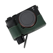 For Sony ILCE-7CM2 / Alpha 7C II Litchi Texture PU Leather Camera Half Case Base(Green)