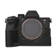 For Sony ILCE7RM5 / A7R5 Litchi Texture PU Leather Camera Half Case Base(Black)