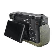 For Sony ILCE-6400 / A6300 / A6200 Litchi Texture PU Leather Camera Half Case Base(Green)