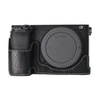 For Sony ILCE-6400 / A6300 / A6200 Litchi Texture PU Leather Camera Half Case Base(Black) - free shipping - PMC TechLife - Order now!