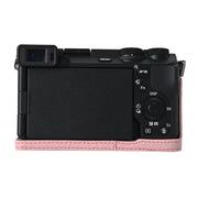 For Sony ILCE-6700 / A6700 Litchi Texture PU Leather Camera Half Case Base(Pink)