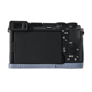 For Sony ILCE-6700 / A6700 Litchi Texture PU Leather Camera Half Case Base(Blue)