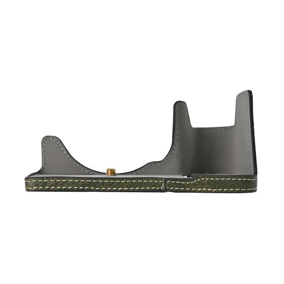 For Sony ILCE-6700 / A6700 Litchi Texture PU Leather Camera Half Case Base(Green)