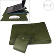 PU05 Sleeve Leather Case Carrying Bag with Small Storage Bag for 14.1 inch Laptop(Green) - 14.1 inch by PMC TechLife | Online Shopping South Africa | PMC TechLife | Buy Now Pay Later Mobicred
