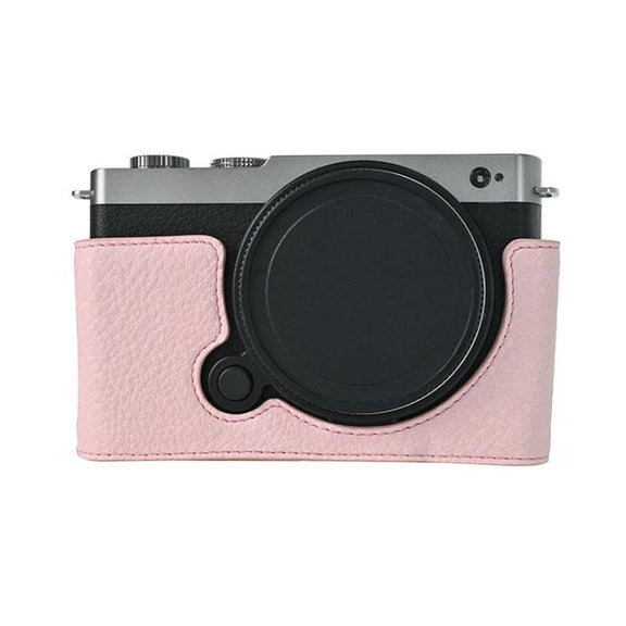 For Panasonic LUMIX S9 Litchi Texture PU Leather Camera Half Case Base(Pink)