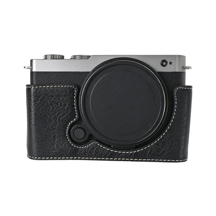 For Panasonic LUMIX S9 Litchi Texture PU Leather Camera Half Case Base(Black)