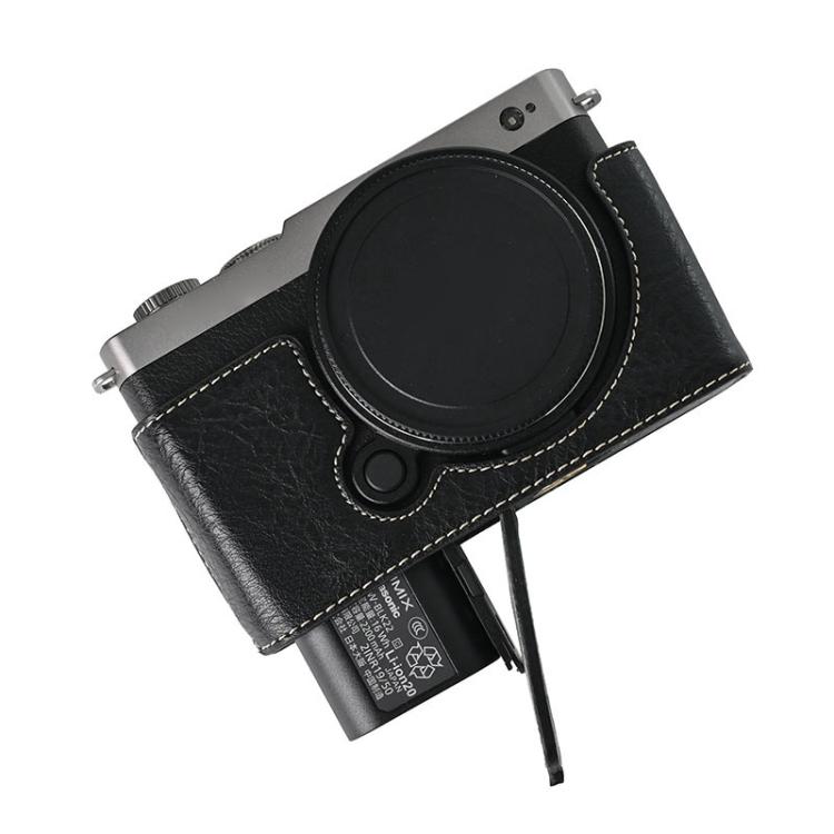 For Panasonic LUMIX S9 Litchi Texture PU Leather Camera Half Case Base(Black)
