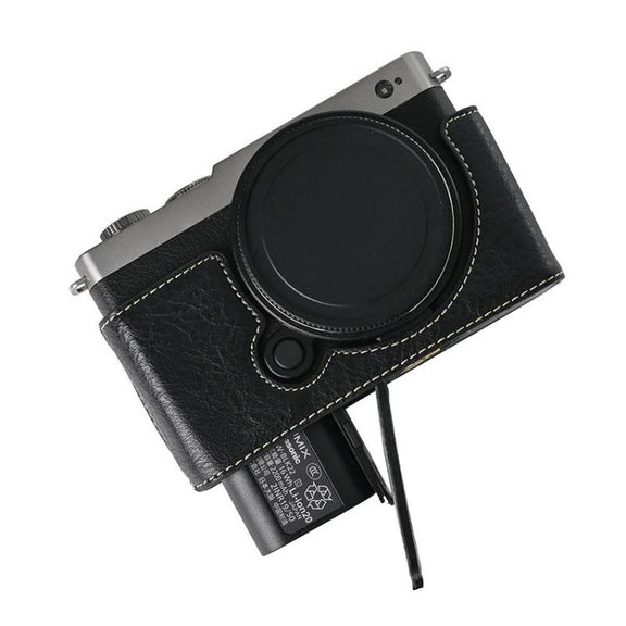 For Panasonic LUMIX S9 Litchi Texture PU Leather Camera Half Case Base(Black)