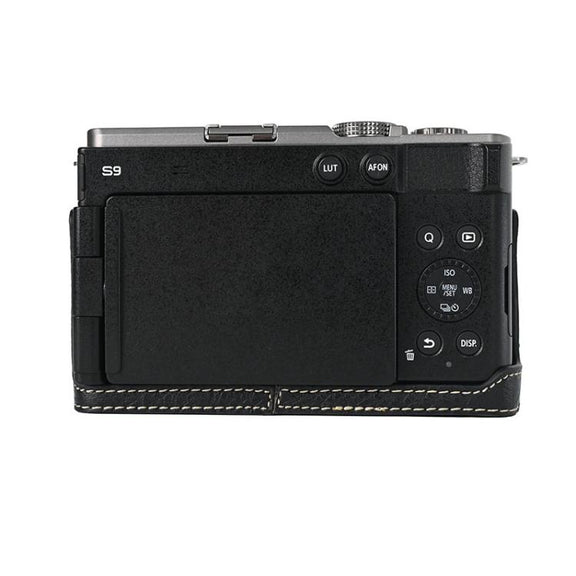 For Panasonic LUMIX S9 Litchi Texture PU Leather Camera Half Case Base(Black)