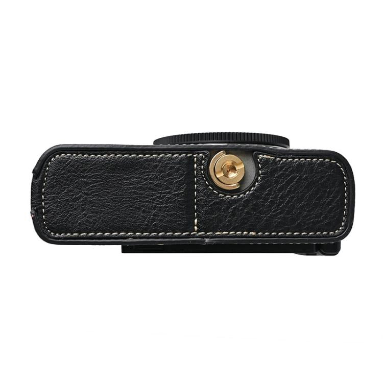 For Panasonic LUMIX S9 Litchi Texture PU Leather Camera Half Case Base(Black)