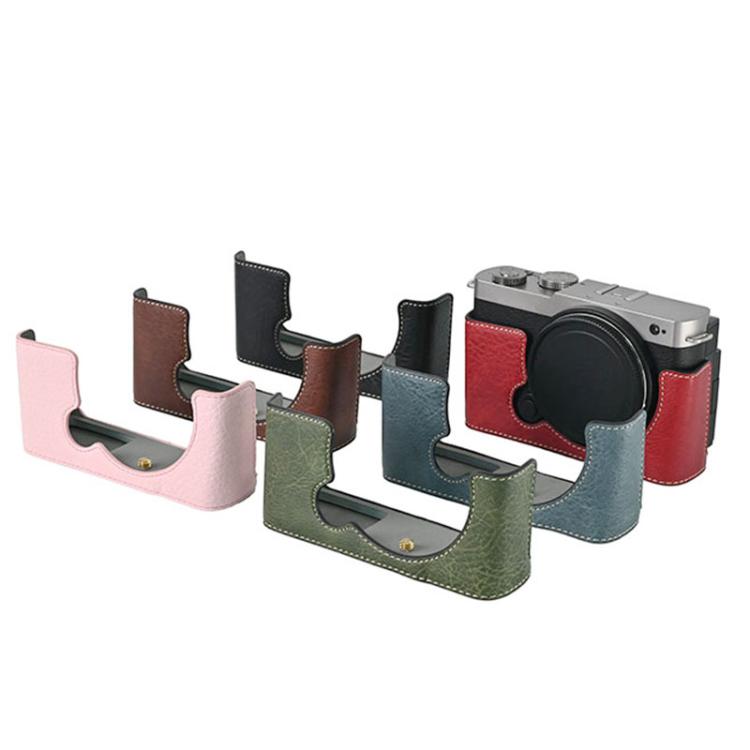 For Panasonic LUMIX S9 Litchi Texture PU Leather Camera Half Case Base(Black)