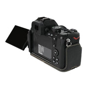 For Nikon Z50II Litchi Texture PU Leather Camera Half Case Base(Black)