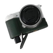 For Sony ZV-E10 Litchi Texture PU Leather Camera Half Case Base(Green)