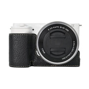For Sony ZV-E10 Litchi Texture PU Leather Camera Half Case Base(Black)