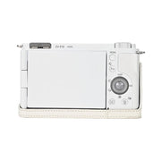 For Sony ZV-E10 Litchi Texture PU Leather Camera Half Case Base(White)