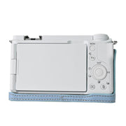 For Sony Alpha ZV-E10 II / ZV-E10M2 Litchi Texture PU Leather Camera Half Case Base(Blue)