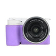 For Sony Alpha ZV-E10 II / ZV-E10M2 Litchi Texture PU Leather Camera Half Case Base(Purple) - free shipping - PMC TechLife - Order now!