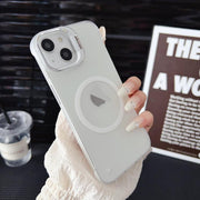 For iPhone 14 / 13 Ultra-thin Transparent MagSafe Magnetic Frameless Lens Holder Phone Case