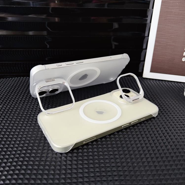 For iPhone 14 / 13 Ultra-thin Transparent MagSafe Magnetic Frameless Lens Holder Phone Case