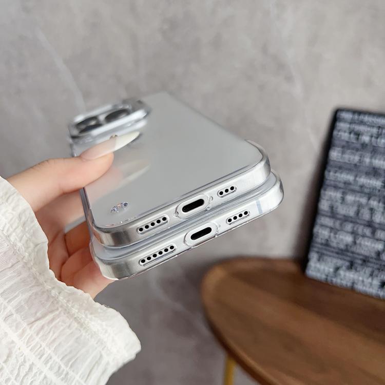 For iPhone 15 Pro Max Ultra-thin Transparent Frameless Lens Holder Phone Case