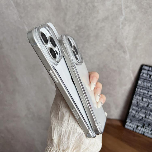 For iPhone 14 / 13 Ultra-thin Transparent Frameless Lens Holder Phone Case