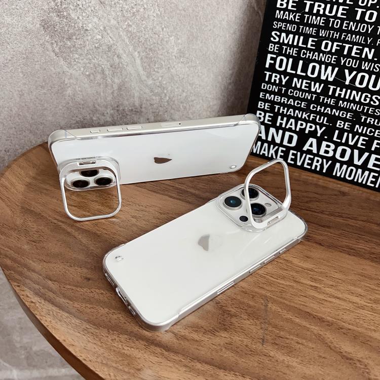 For iPhone 16 Pro Ultra-thin Transparent Frameless Lens Holder Phone Case