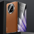 For OPPO Find N5 SULADA Frameless Top Layer Cowhide Leather Hybrid PC Phone Case(Brown) - free shipping - PMC TechLife - Order now!