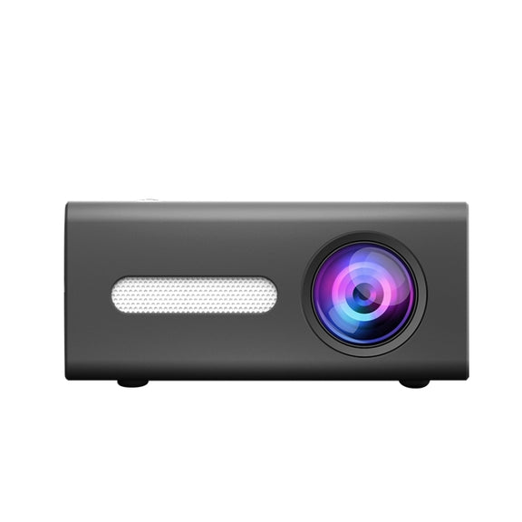 T300 25ANSI LED Portable Home Multimedia Game Projector, US Plug(Black)