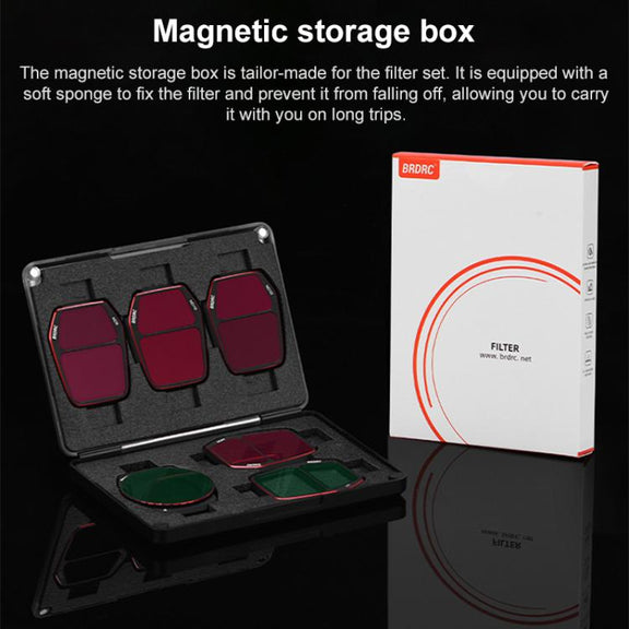 For DJI Air 3S BRDRC Camera Lens Filter, Filter:4 in 1 CPL ND16-64