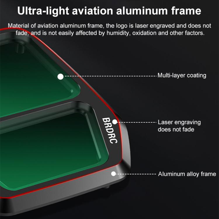 For DJI Air 3S BRDRC Camera Lens Filter, Filter:ND16