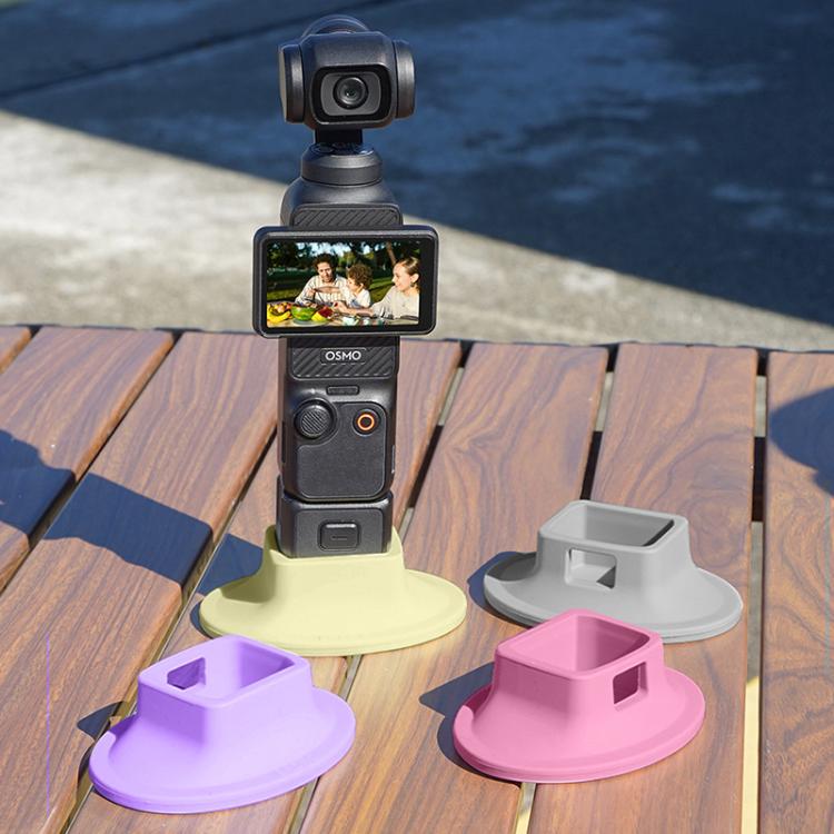 For DJI OSMO Pocket 3 BRDRC Silicone Desktop Base Bracket(Pink)