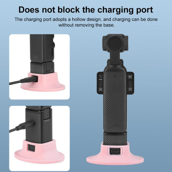 For DJI OSMO Pocket 3 BRDRC Silicone Desktop Base Bracket(Red)