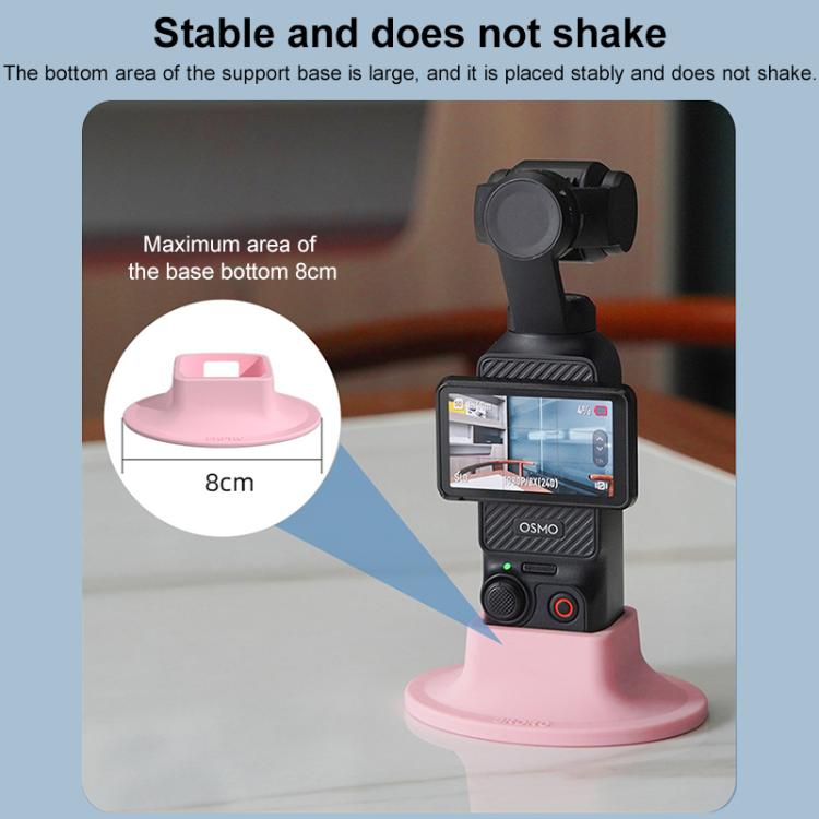 For DJI OSMO Pocket 3 BRDRC Silicone Desktop Base Bracket(Black)