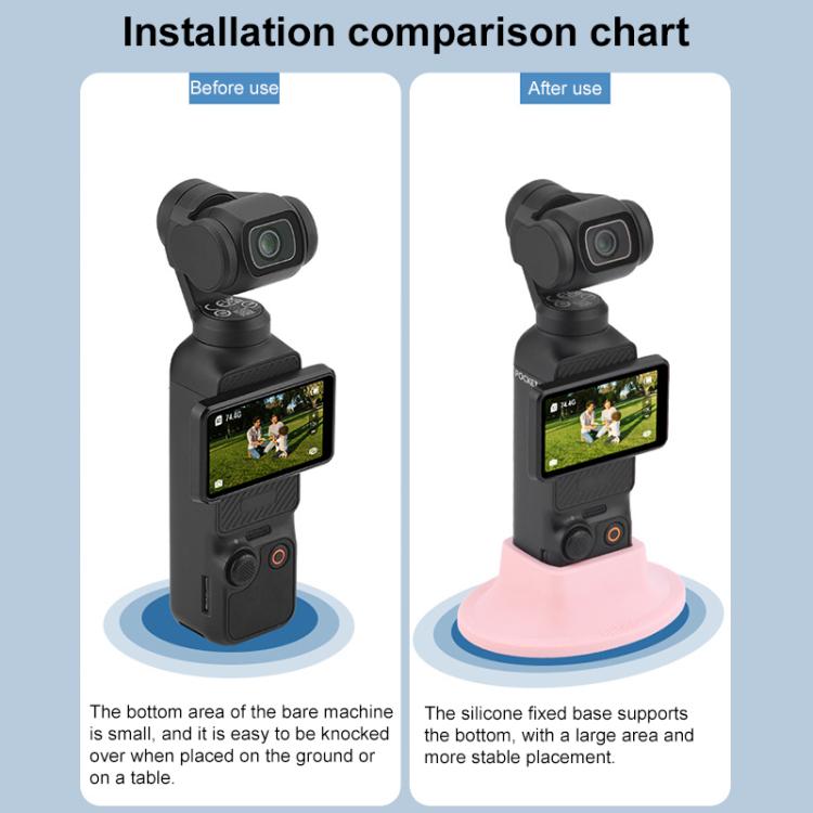 For DJI OSMO Pocket 3 BRDRC Silicone Desktop Base Bracket(Yellow)