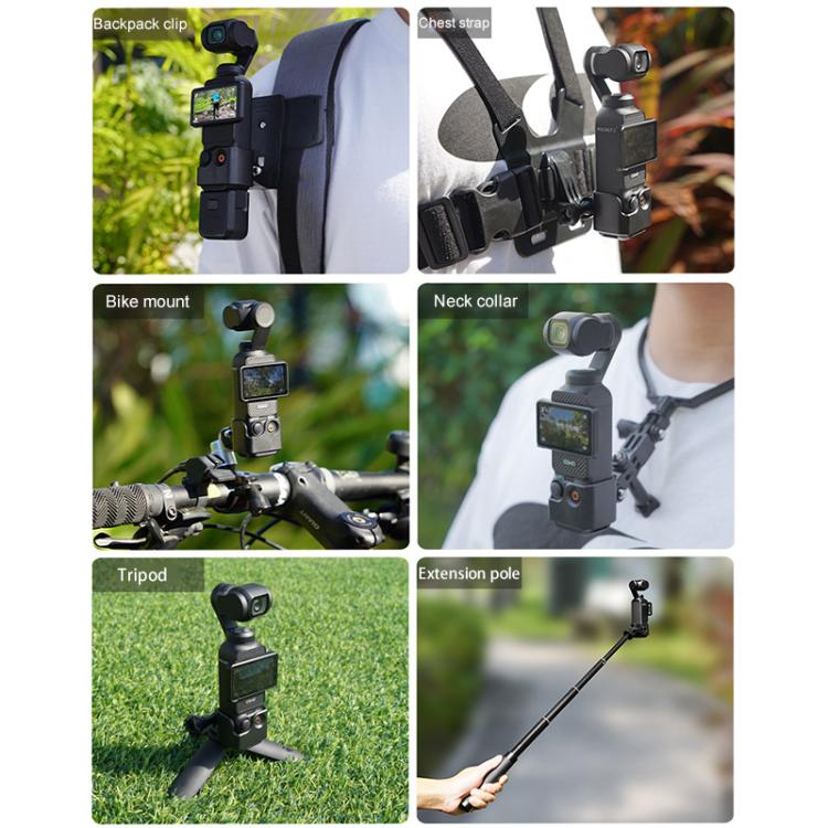 For DJI OSMO Pocket 3 BRDRC Protection Frame Adapter Base, Type:Frame + Head Strap