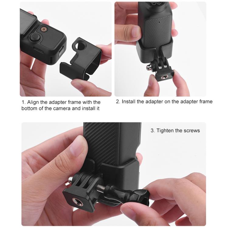 For DJI OSMO Pocket 3 BRDRC Protection Frame Adapter Base, Type:Frame + Head Strap