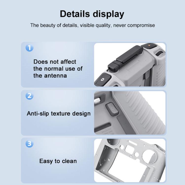 For DJI RC 2 BRDRC Remote Control Shockproof Anti-scratch Silicone Case(Black)