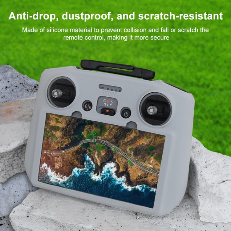 For DJI RC 2 BRDRC Remote Control Shockproof Anti-scratch Silicone Case(Black)