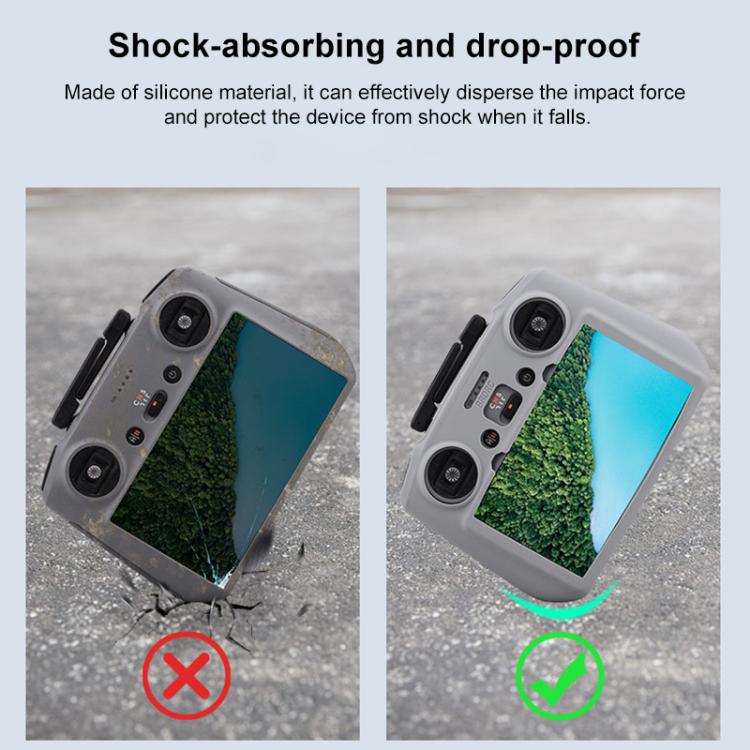 For DJI RC 2 BRDRC Remote Control Shockproof Anti-scratch Silicone Case(Black)