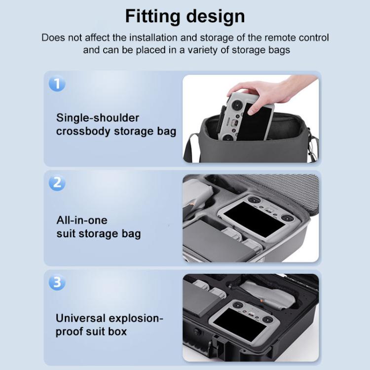 For DJI RC 2 BRDRC Remote Control Shockproof Anti-scratch Silicone Case(Black)