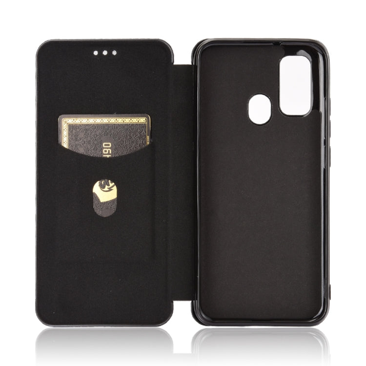 For Ulefone Note 9P Carbon Fiber Texture Horizontal Flip TPU + PC + PU Leather Case with Card Slot & Lanyard(Black)